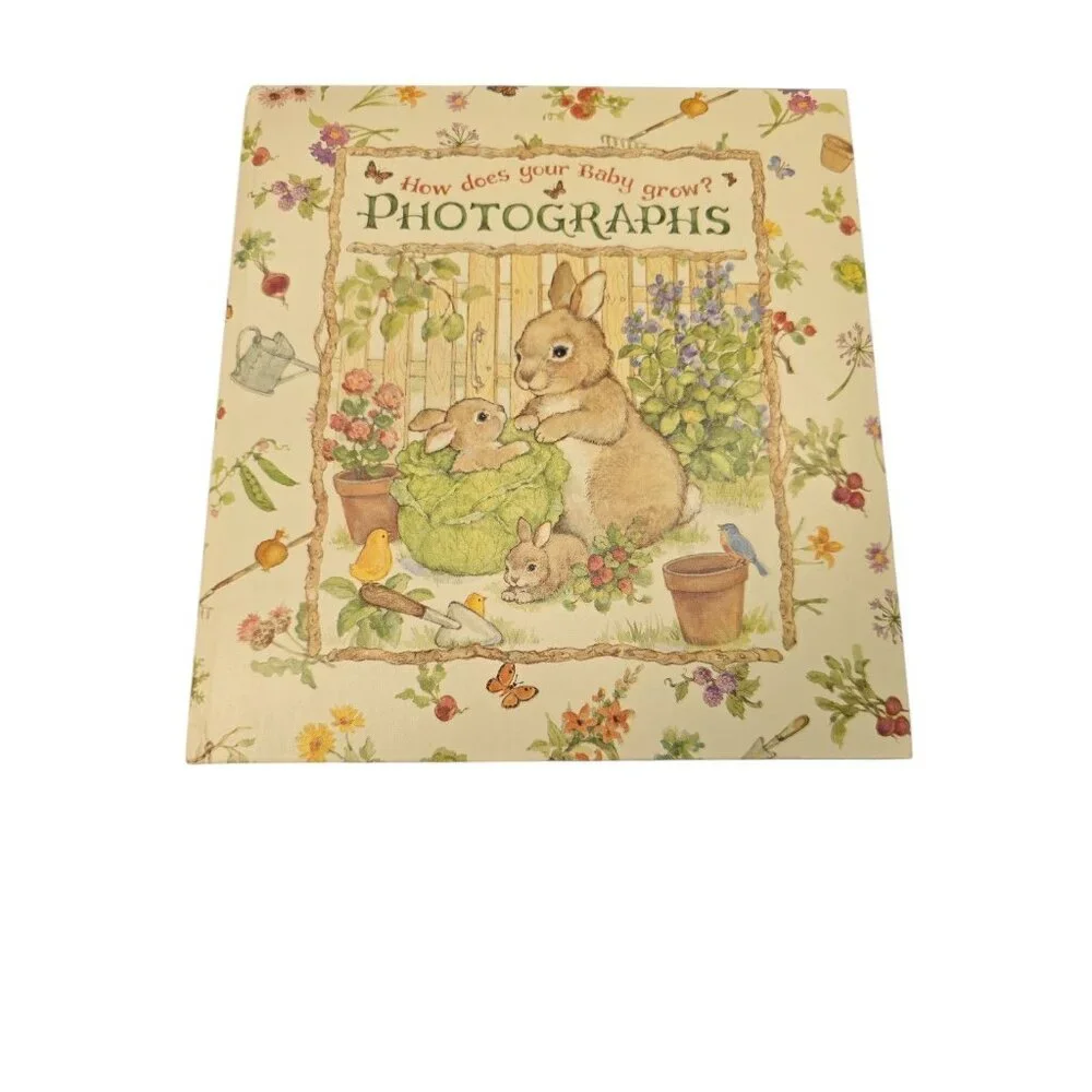 C.R. Gibson How Does Your Baby Grow A Baby Book Hardcover Garden Wildlife 24pg